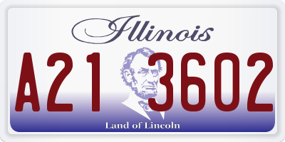 IL license plate A213602