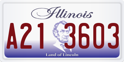 IL license plate A213603