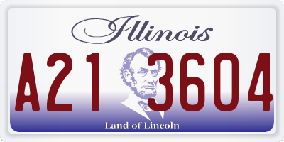 IL license plate A213604
