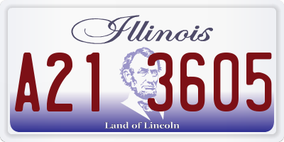 IL license plate A213605