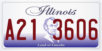 IL license plate A213606
