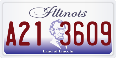 IL license plate A213609