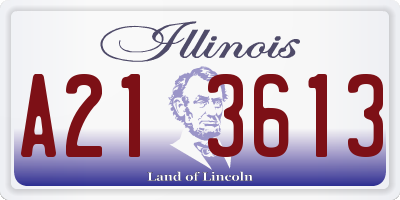 IL license plate A213613