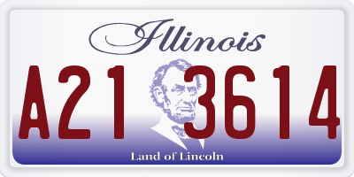 IL license plate A213614