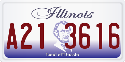 IL license plate A213616