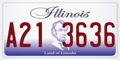 IL license plate A213636