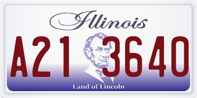 IL license plate A213640