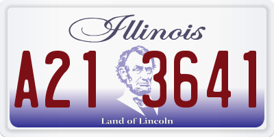 IL license plate A213641