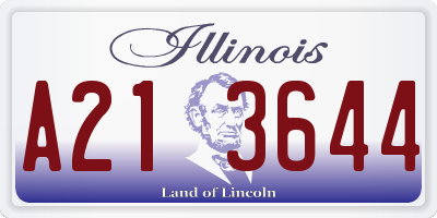 IL license plate A213644