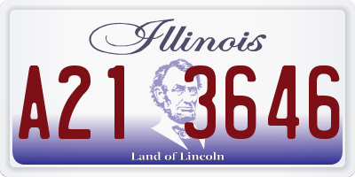 IL license plate A213646
