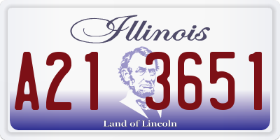 IL license plate A213651