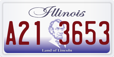 IL license plate A213653