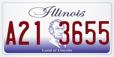 IL license plate A213655