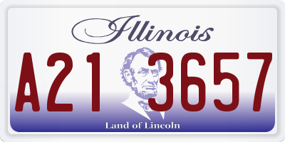 IL license plate A213657