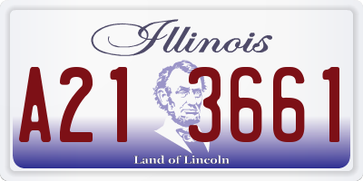 IL license plate A213661