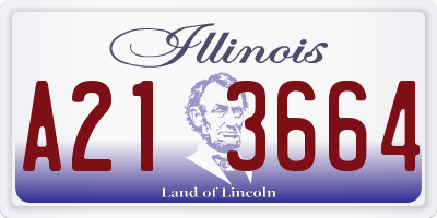 IL license plate A213664