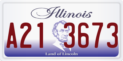 IL license plate A213673