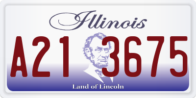 IL license plate A213675