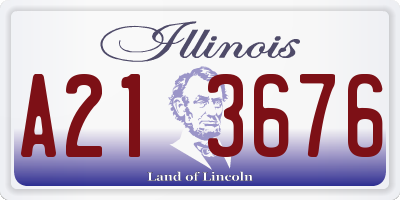 IL license plate A213676