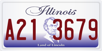 IL license plate A213679