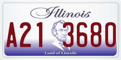 IL license plate A213680