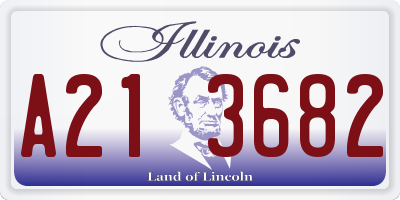 IL license plate A213682