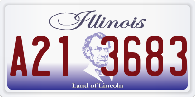 IL license plate A213683