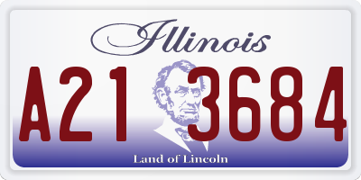 IL license plate A213684