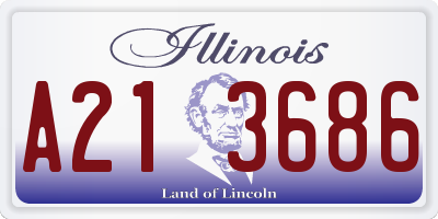 IL license plate A213686