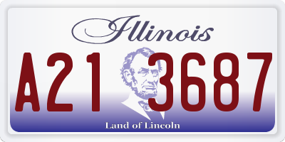IL license plate A213687