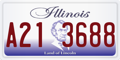 IL license plate A213688