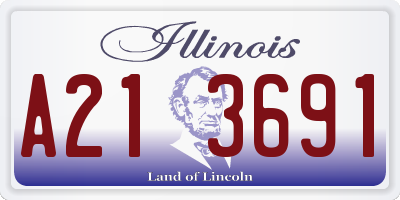 IL license plate A213691