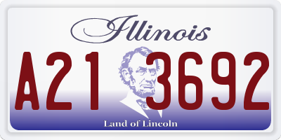 IL license plate A213692