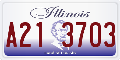 IL license plate A213703