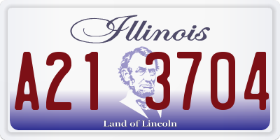 IL license plate A213704