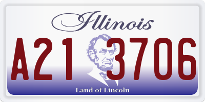 IL license plate A213706