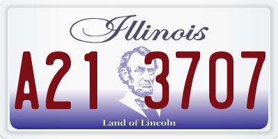 IL license plate A213707