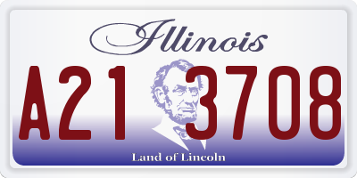 IL license plate A213708