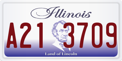 IL license plate A213709