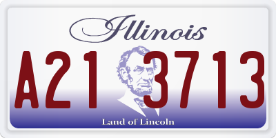 IL license plate A213713