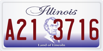 IL license plate A213716