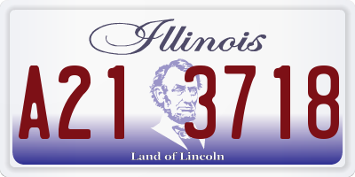 IL license plate A213718