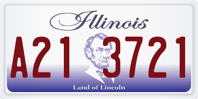 IL license plate A213721