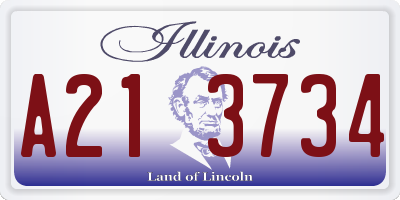 IL license plate A213734