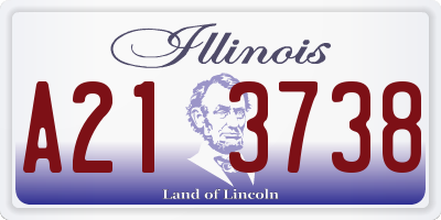 IL license plate A213738