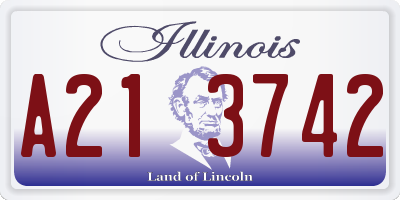 IL license plate A213742