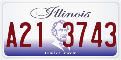 IL license plate A213743