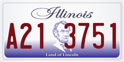 IL license plate A213751