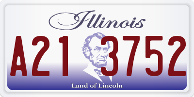 IL license plate A213752