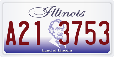 IL license plate A213753